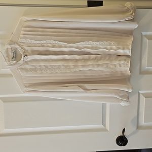Sheer Ivory Laced Long-Sleeve
